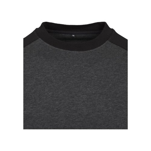 Build your Brand Raglan Crewneck cha/blk L