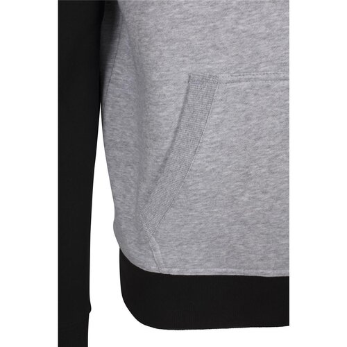 Build your Brand Raglan Hoody h.grey/blk XXL