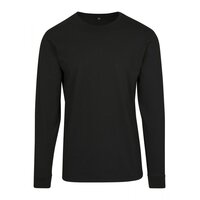 Build your Brand Longsleeve With Cuffrib black L