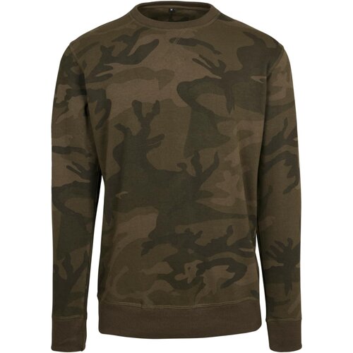 Build your Brand Camo Crewneck olive camo S