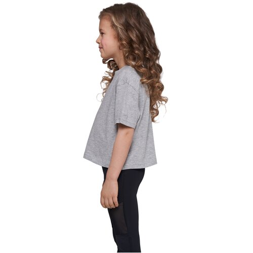 Build your Brand Girls Cropped Jersey Tee heather grey 158/164