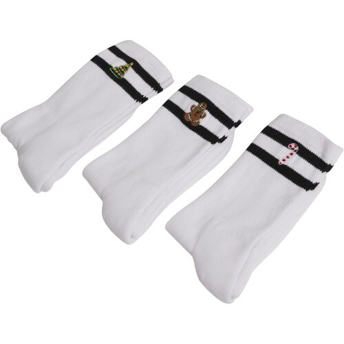 Urban Classics Christmas Sporty Socks Set white/black 39-42