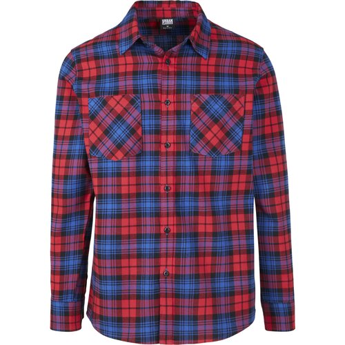 Urban Classics Checked Flanell Shirt 5 red/royal L