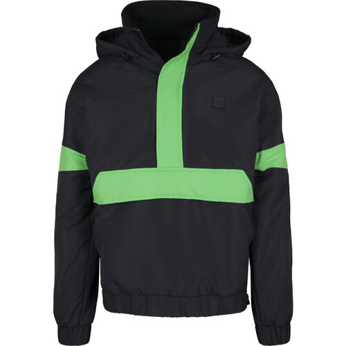 Urban Classics 3-Tone Neon Mix Pull Over Jacket black/neon green L