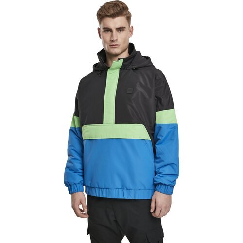 Urban Classics 3-Tone Neon Mix Pull Over Jacket black/cobaltblue S