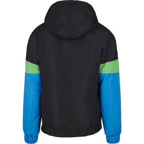 Urban Classics 3-Tone Neon Mix Pull Over Jacket black/cobaltblue S