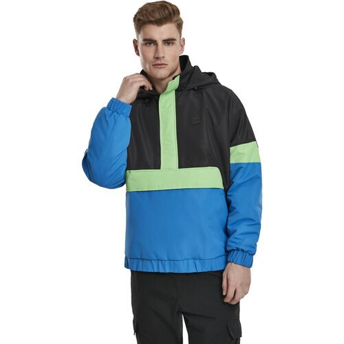 Urban Classics 3-Tone Neon Mix Pull Over Jacket black/cobaltblue S