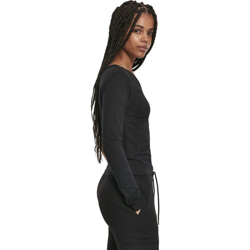 Urban Classics Ladies Asymmetric Longsleeve black XS