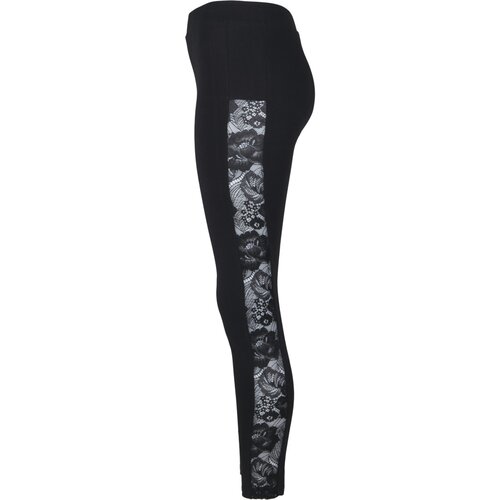 Urban Classics Ladies Lace Striped Leggings black 3XL