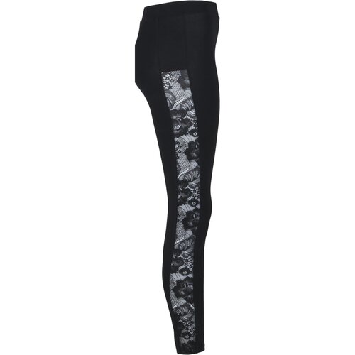 Urban Classics Ladies Lace Striped Leggings black 3XL