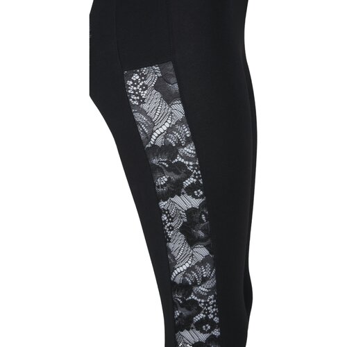 Urban Classics Ladies Lace Striped Leggings black XXL