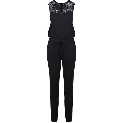 Urban Classics Ladies Lace Block Jumpsuit black 5XL
