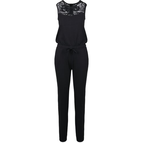 Urban Classics Ladies Lace Block Jumpsuit black XS