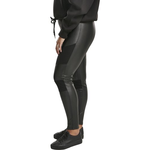 Urban Classics Ladies Fake Leather Tech Leggings black 3XL