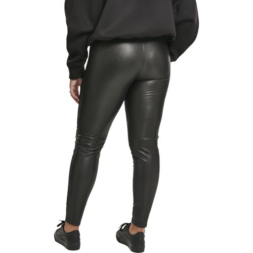 Urban Classics Ladies Fake Leather Tech Leggings black XXL
