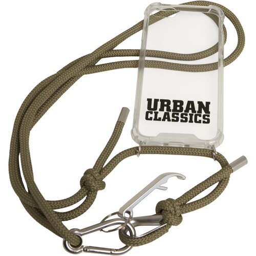Urban Classics Phone Necklace with Additionals I Phone 8 transparent/olive one size