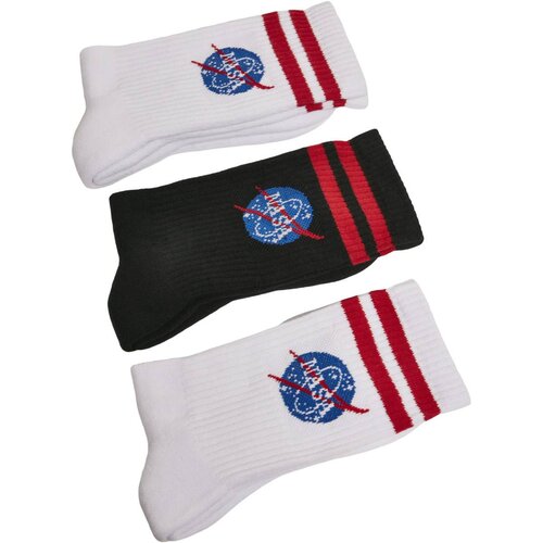 Mister Tee NASA Insignia Socks 3-Pack white/black/white 47-50