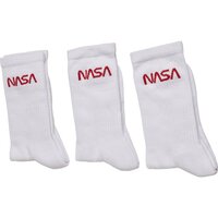 Mister Tee NASA Worm Logo Socks 3-Pack wht/wht/wht 43-46