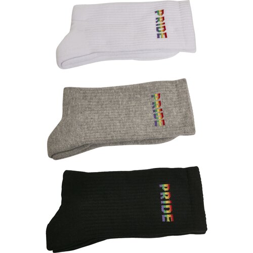 Mister Tee Pride Socks 3-Pack wht/gry/blk 39-42