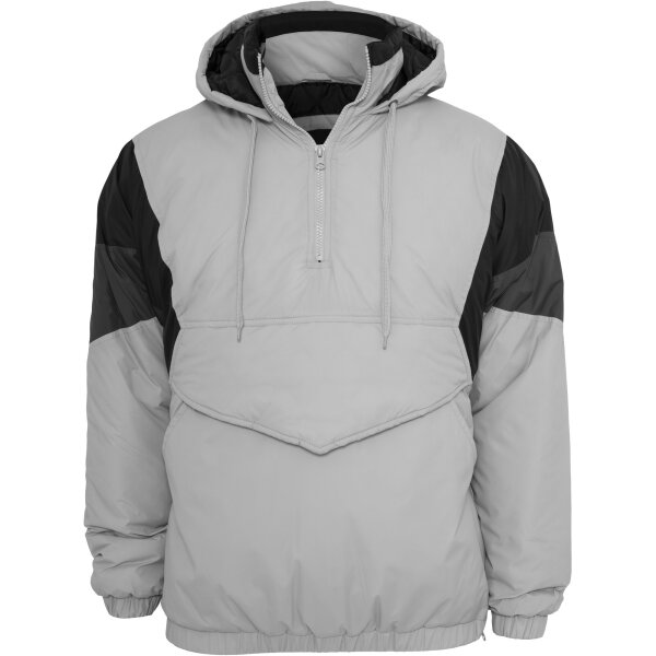 Urban Classics Nylon Hoody Windbreaker grey / black / darkgrey