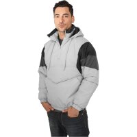 Urban Classics Nylon Hoody Windbreaker grey / black / darkgrey