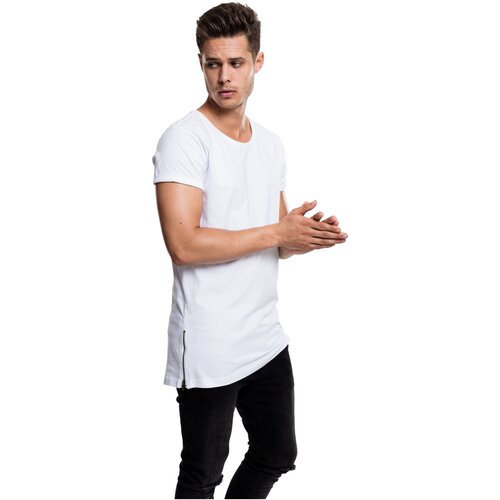 Urban Classics Long Shaped Side Zip Tee white XXL