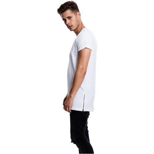 Urban Classics Long Shaped Side Zip Tee white XXL