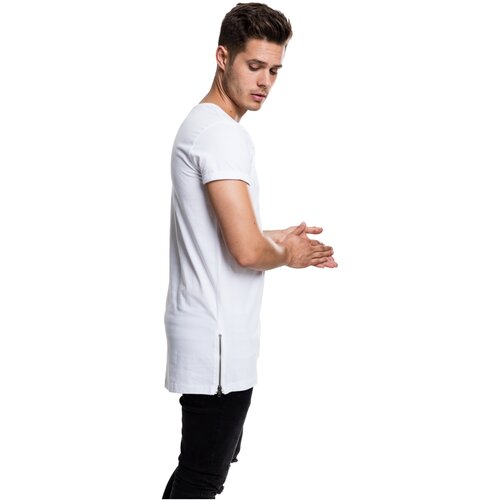 Urban Classics Long Shaped Side Zip Tee white XXL