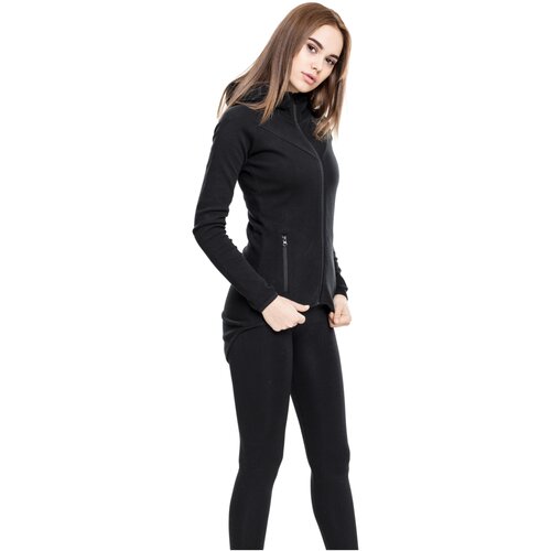 Urban Classics Ladies Athletic Interlock Zip Hoody black L