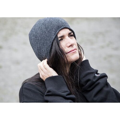 MSTRDS Cashmere Slouch Beanie heather charcoal
