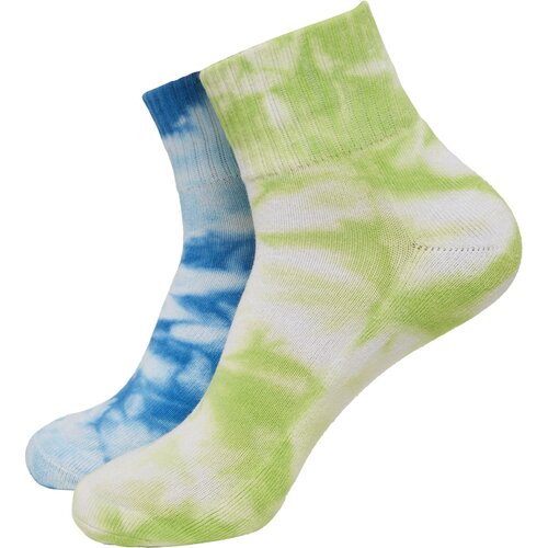 Urban Classics Tie Dye Socks Short 2-Pack green/blue 47-50