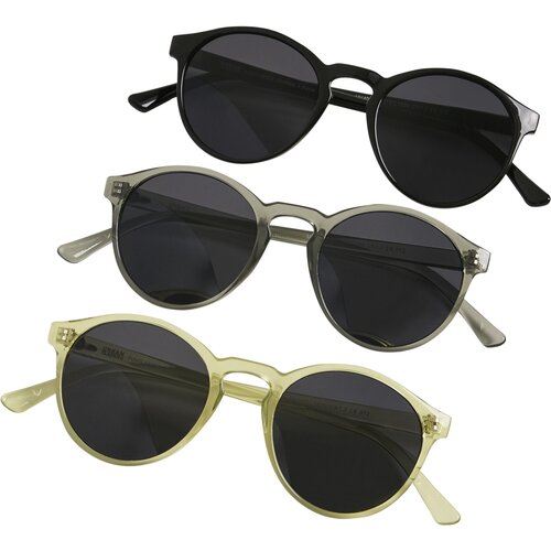 Urban Classics Sunglasses Cypress 3-Pack black/lightgrey/yellow one size