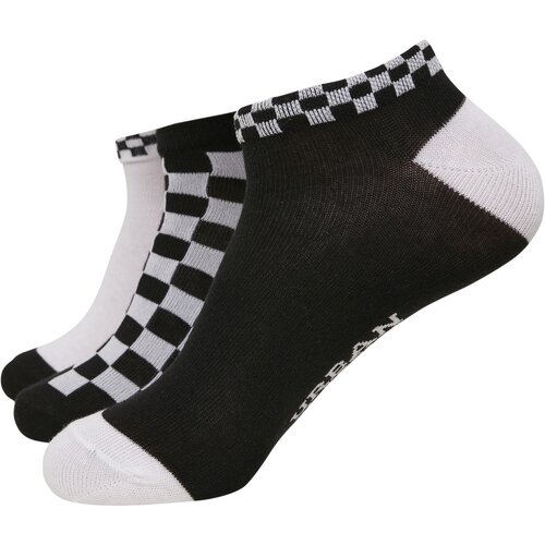 Urban Classics Sneaker Socks Checks 3-Pack black/white 47-50