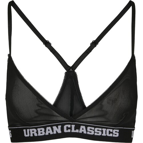 Urban Classics Ladies Triangle Tech Mesh Logo Bra black S