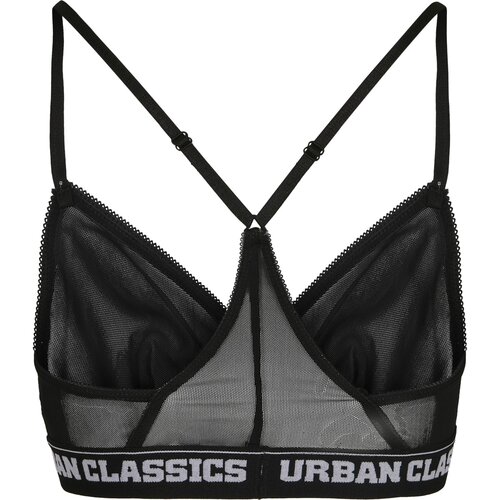 Urban Classics Ladies Triangle Tech Mesh Logo Bra black XL