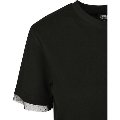 Urban Classics Ladies Boxy Lace Hem Tee Dress black M