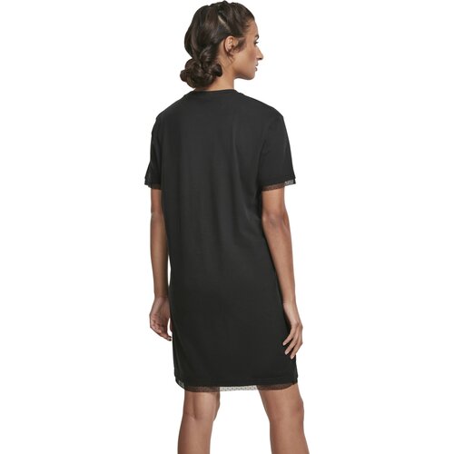 Urban Classics Ladies Boxy Lace Hem Tee Dress black M