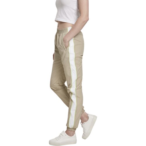Urban Classics Ladies Piped Track Pants concrete/electriclime XL