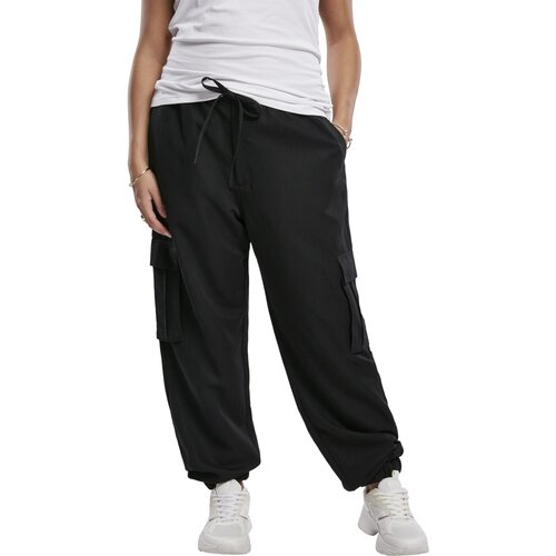 Urban Classics Ladies Viscose Twill Cargo Pants black 3XL
