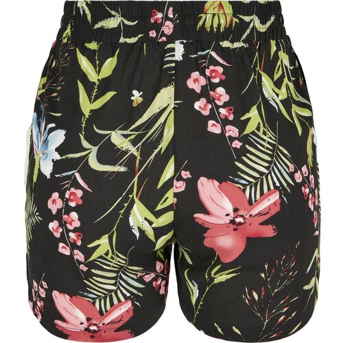 Urban Classics Ladies AOP Viscose Resort Shorts black flower S