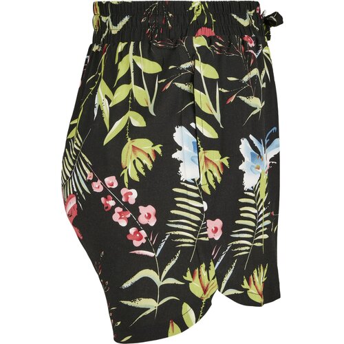 Urban Classics Ladies AOP Viscose Resort Shorts black flower S