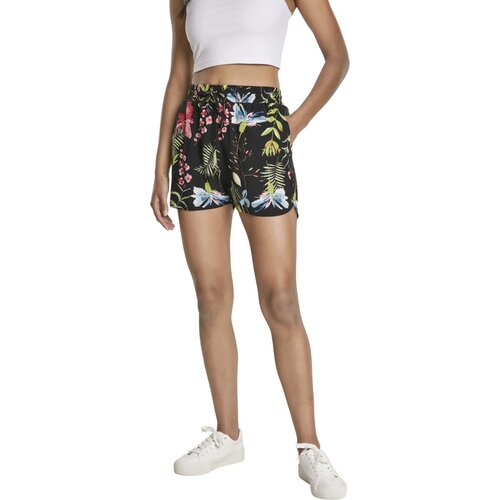 Urban Classics Ladies AOP Viscose Resort Shorts black flower S