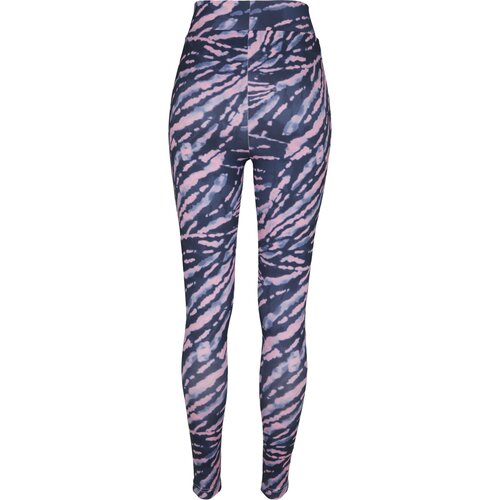 Urban Classics Ladies High Waist Tie Dye Leggings darkshadow/pink XS