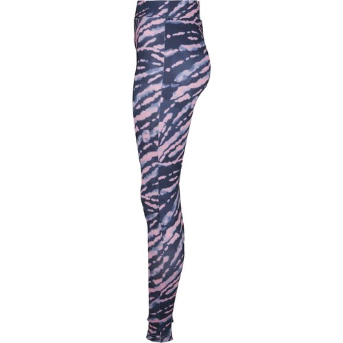 Urban Classics Ladies High Waist Tie Dye Leggings darkshadow/pink XS