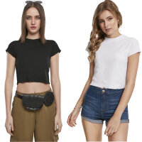 Urban Classics Ladies Cropped Rib Tee