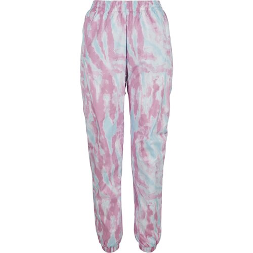 Urban Classics Ladies Tie Dye Track Pants aquablue/pink S