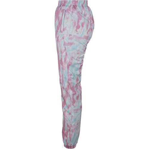 Urban Classics Ladies Tie Dye Track Pants aquablue/pink S