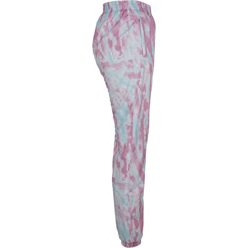 Urban Classics Ladies Tie Dye Track Pants aquablue/pink S