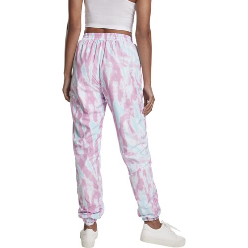 Urban Classics Ladies Tie Dye Track Pants aquablue/pink S