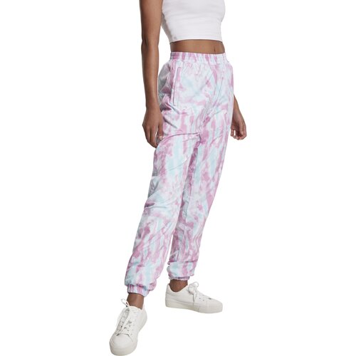 Urban Classics Ladies Tie Dye Track Pants aquablue/pink S